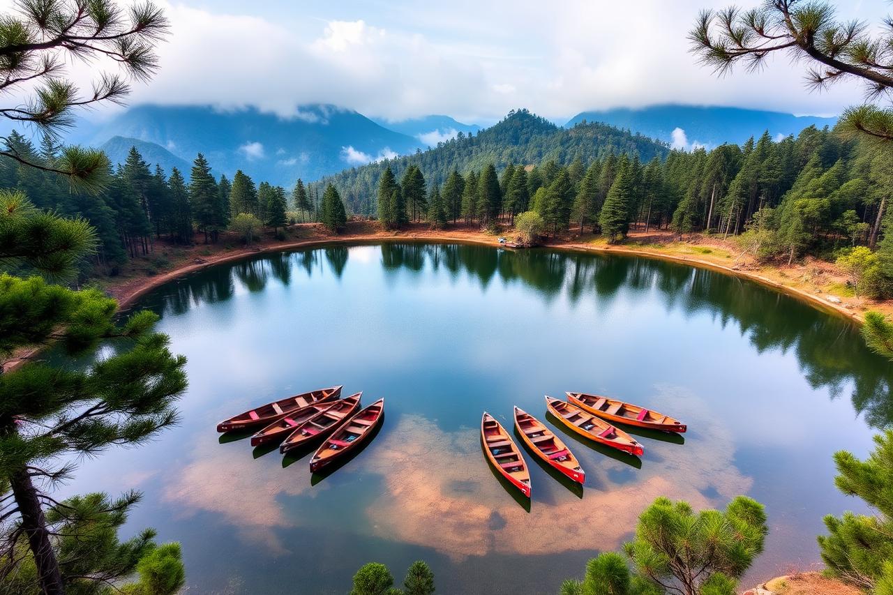 Kodaikanal, Tamil Nadu — the pine-ringed lake with rowboats and misty hills